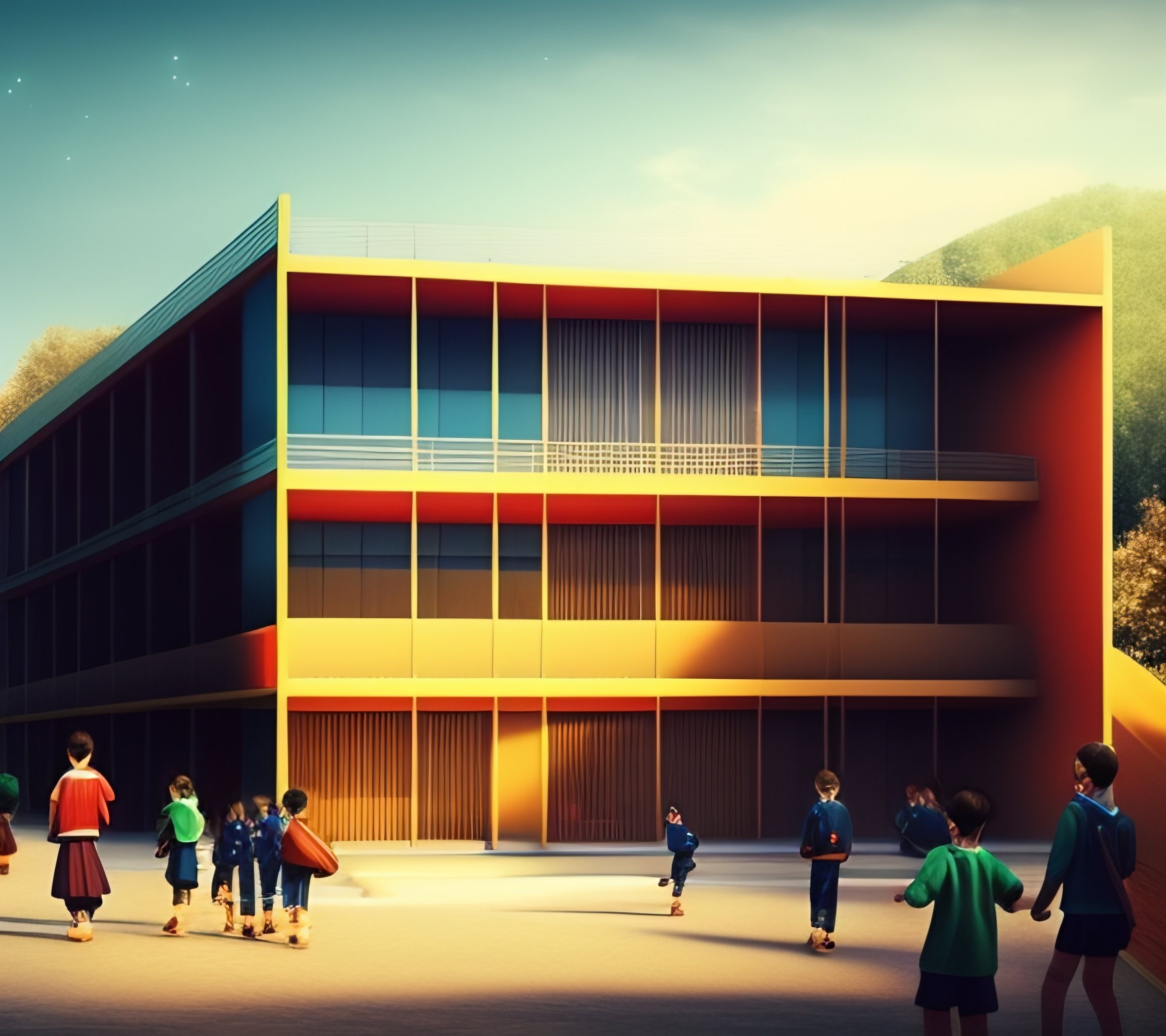 School building - Lexicaart